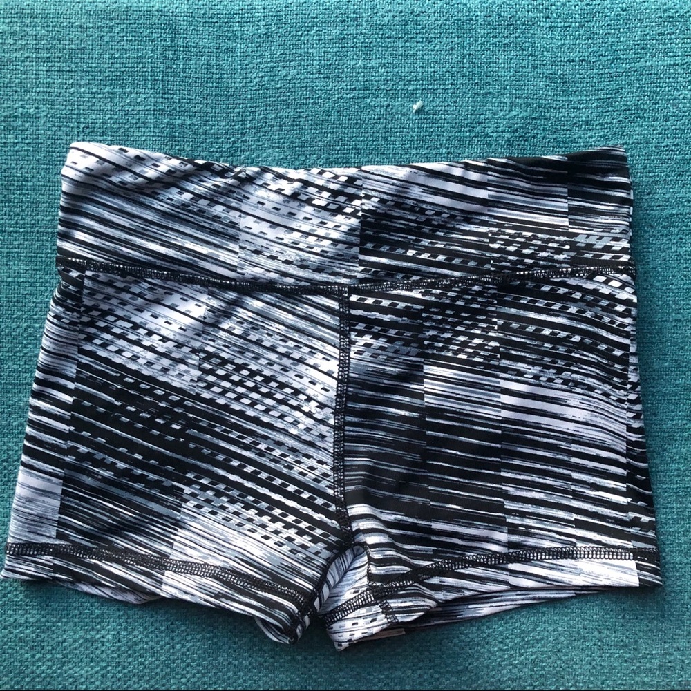 Black and white shorts